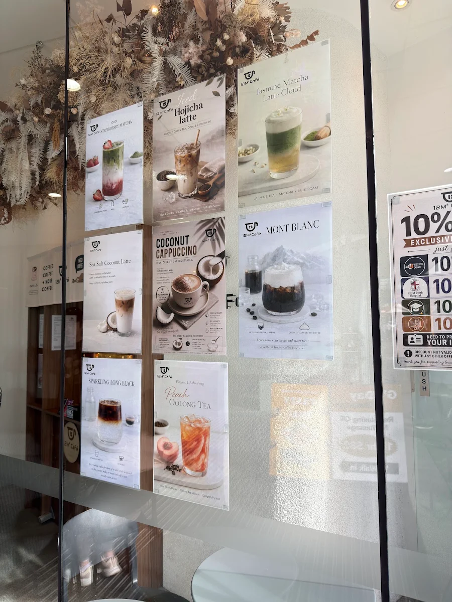 Menu, 12M Cafe