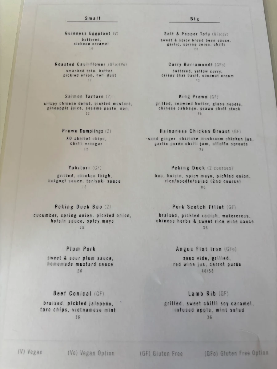 Menu, Bai Long Store