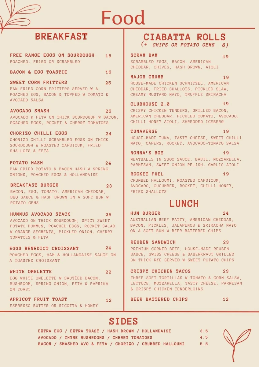Menu, Revitalise