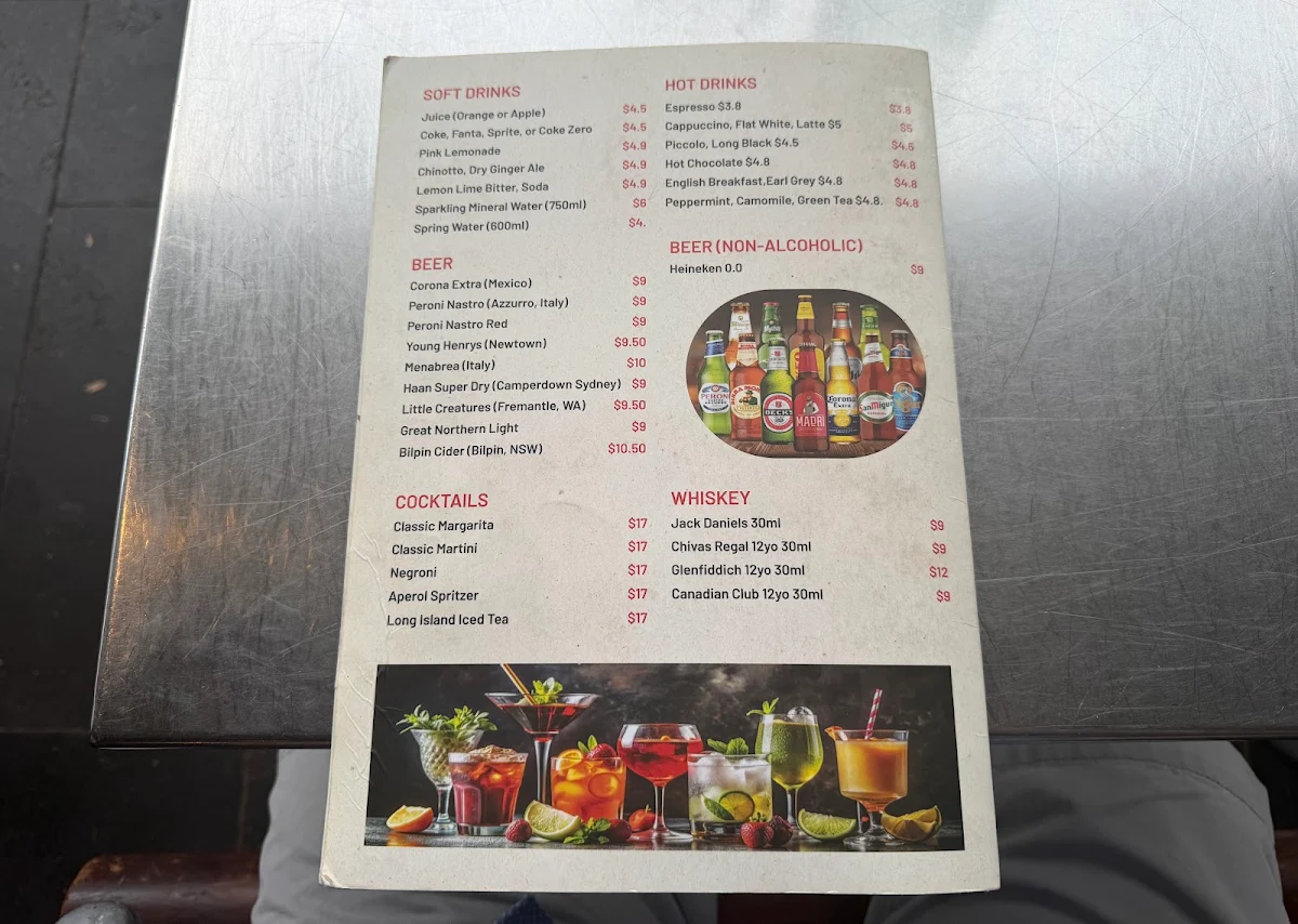 Menu, Christo's Five Way Pizzeria