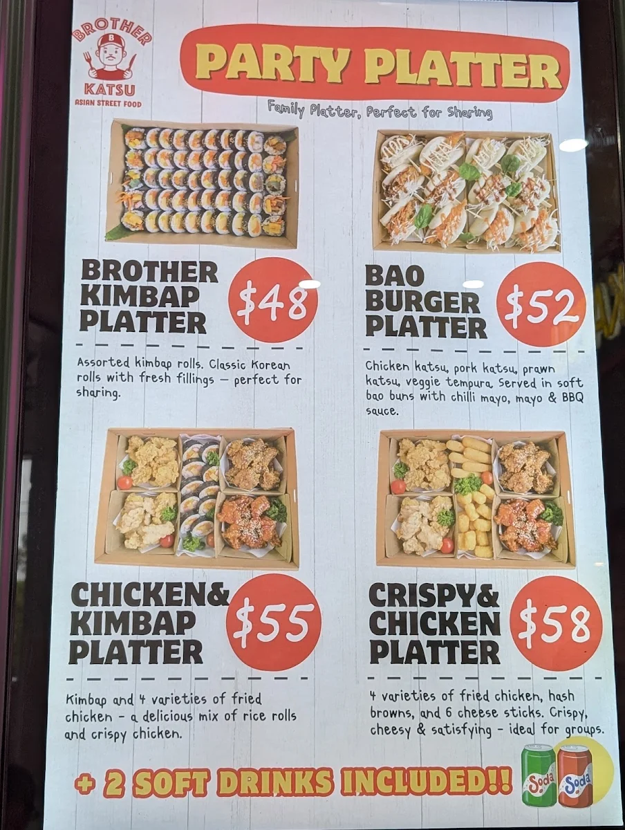 Menu, Brother Katsu Newington