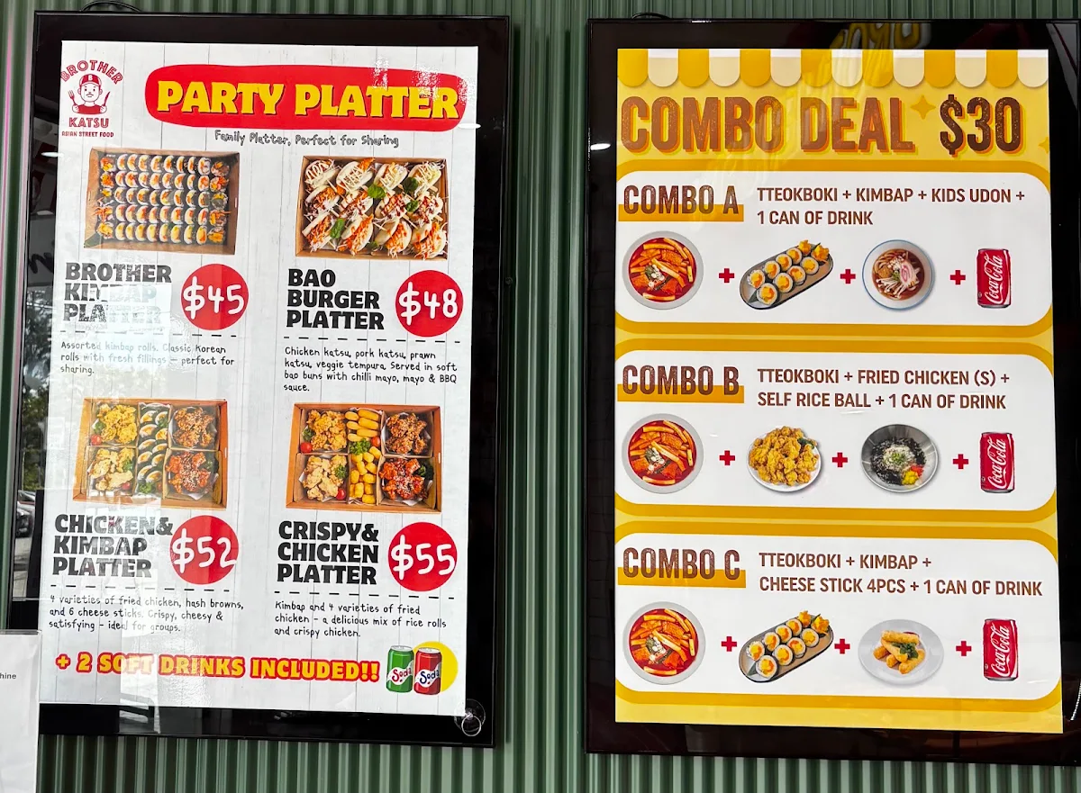 Menu, Brother Katsu Newington