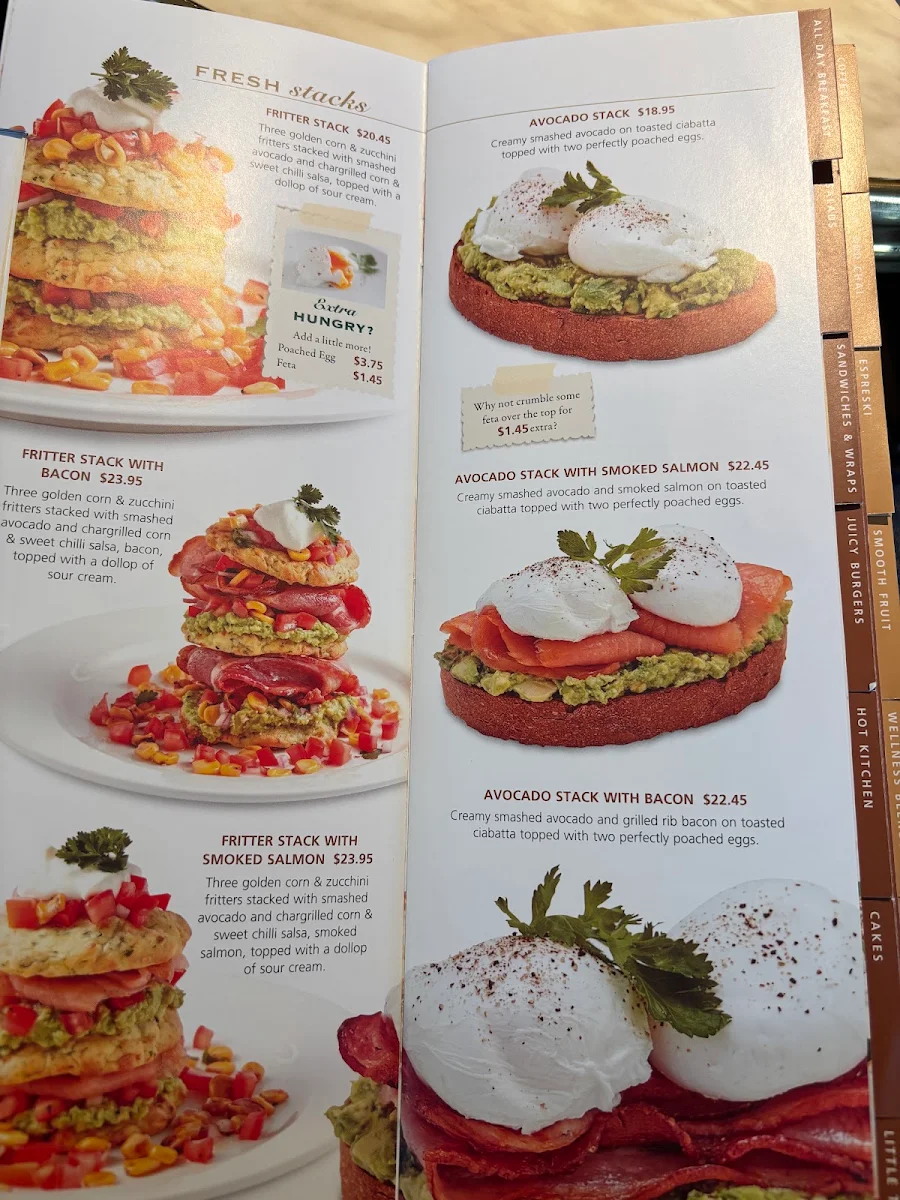 Menu, Dôme Café - Mirrabooka