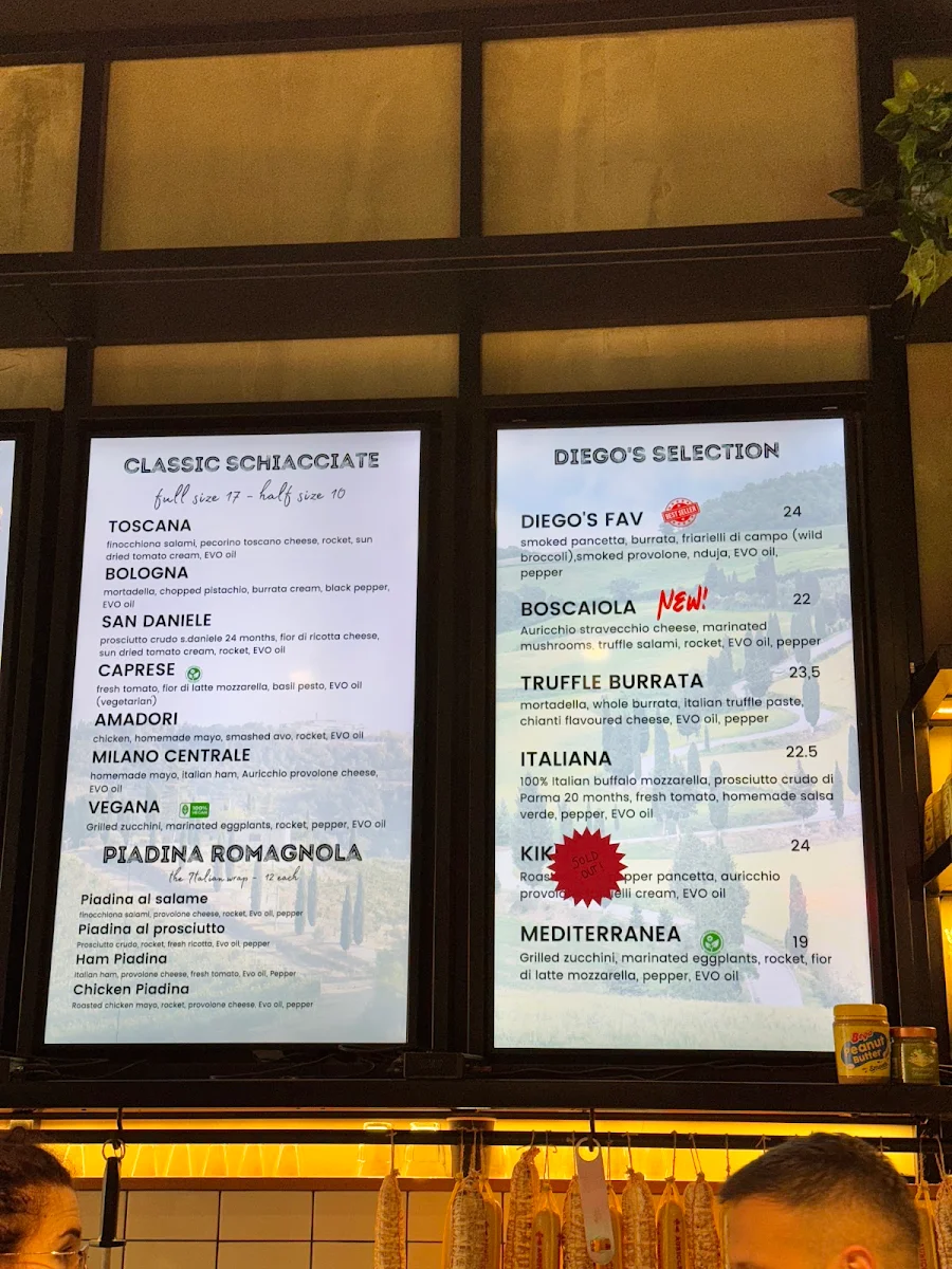 Menu, Diego & Co. Traditional Italian Deli