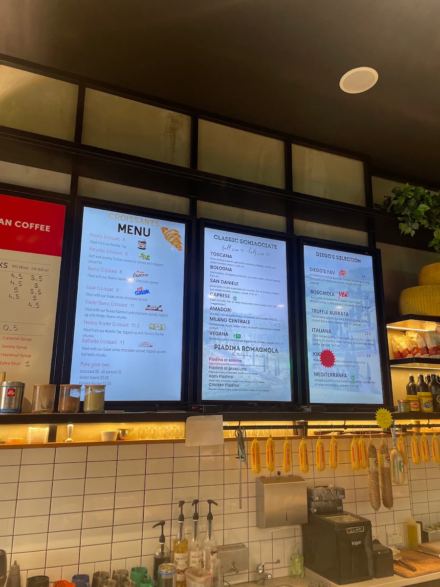 Menu, Diego & Co. Traditional Italian Deli