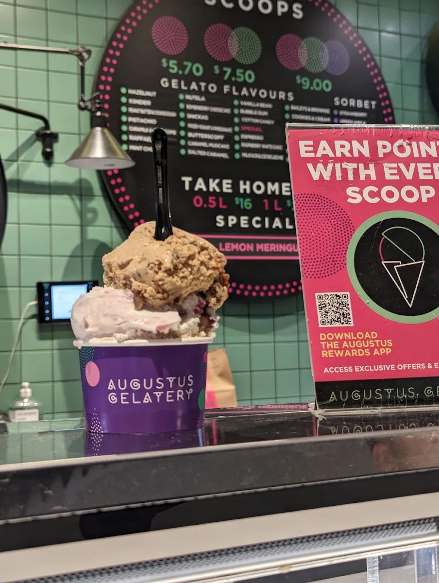 Menu, Augustus Gelatery - Pascoe Vale