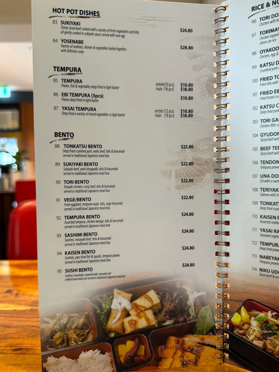 Menu, ASAHI SUSHI