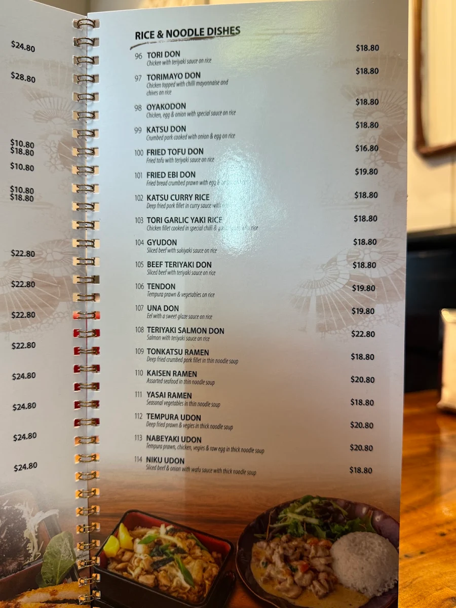 Menu, ASAHI SUSHI