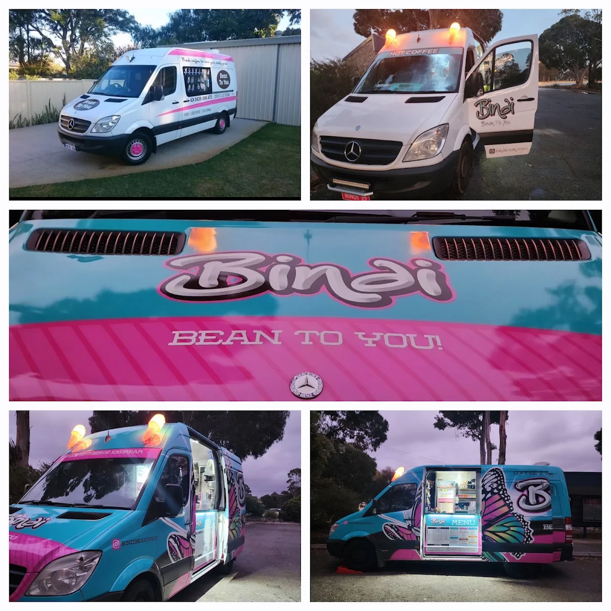 Menu, Bindi Bean To You Coffee and Soft Serve Van