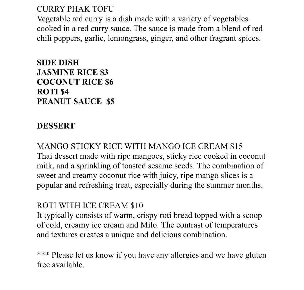 Menu, Chuda's Cafe and Restaurant