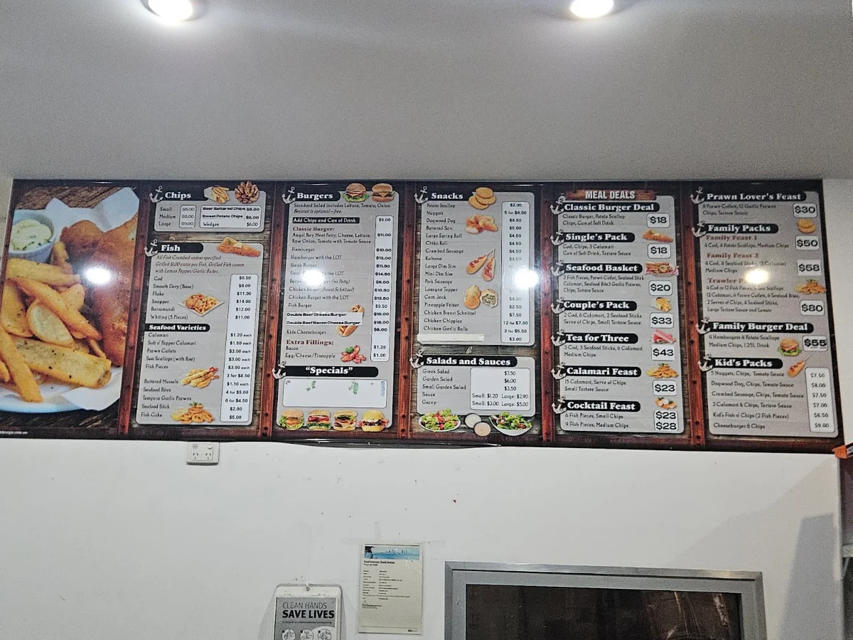 Menu, Fins on the Junction