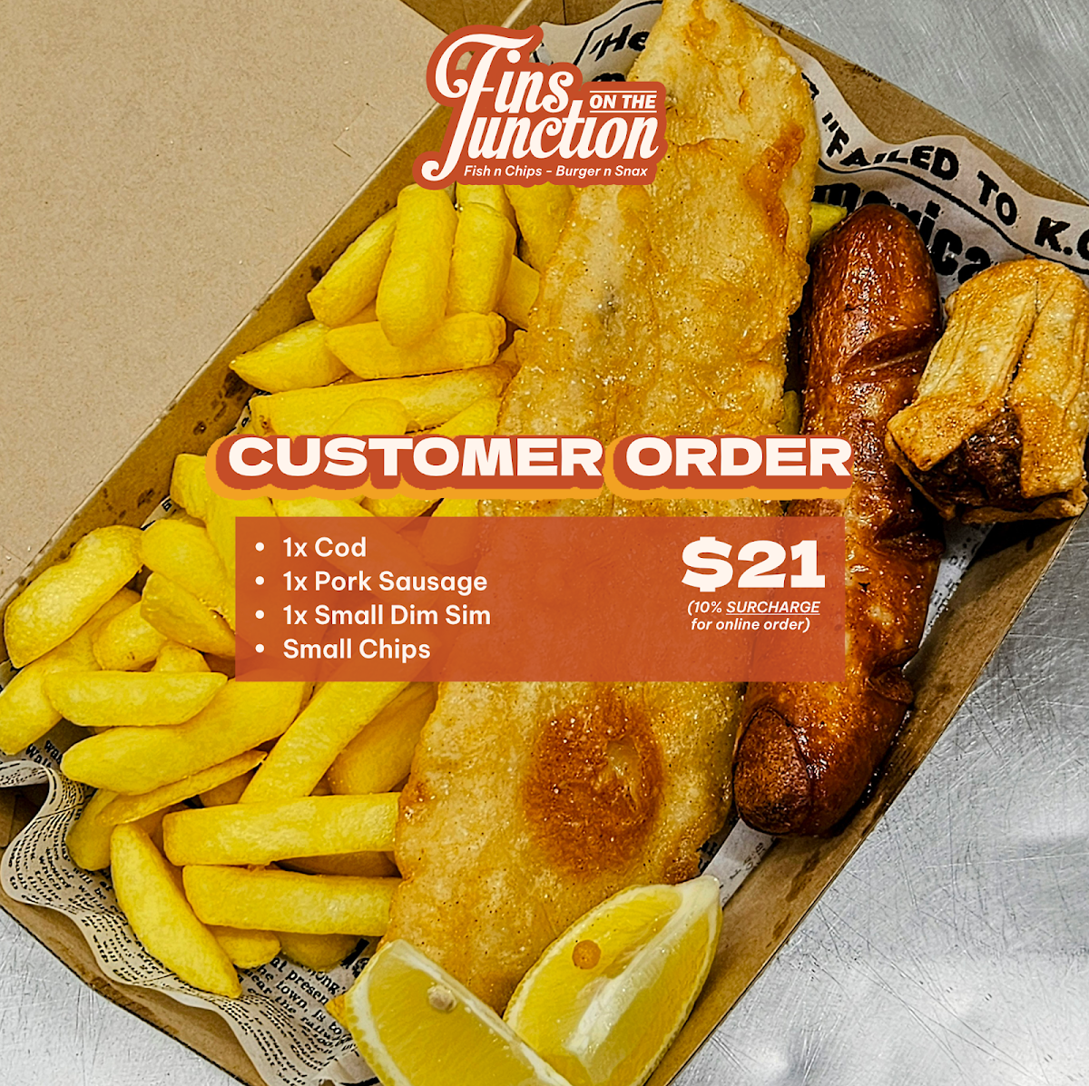 Menu, Fins on the Junction