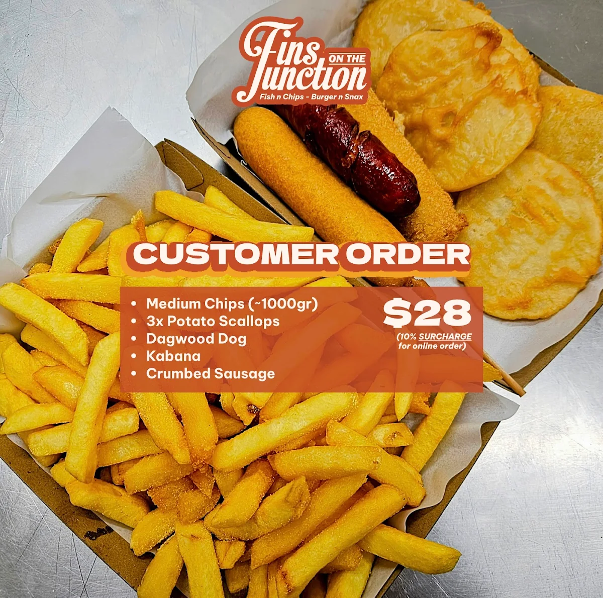 Menu, Fins on the Junction