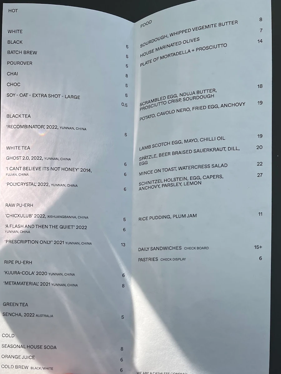 Menu, B-Side