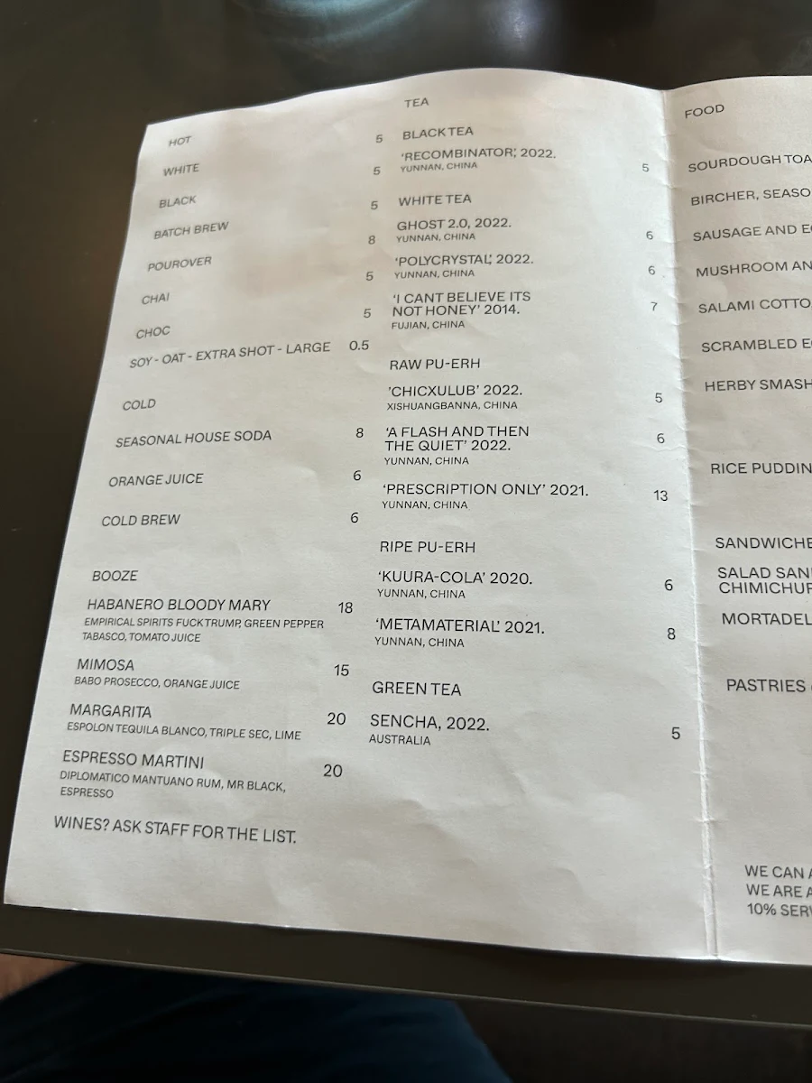 Menu, B-Side