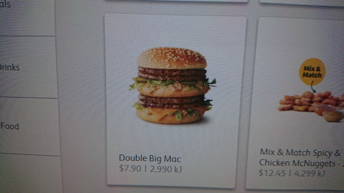 Menu, McDonald's Coolangatta II