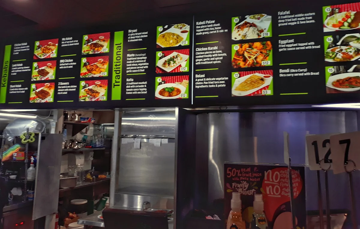 Menu, Salam Charcoal Kebab House