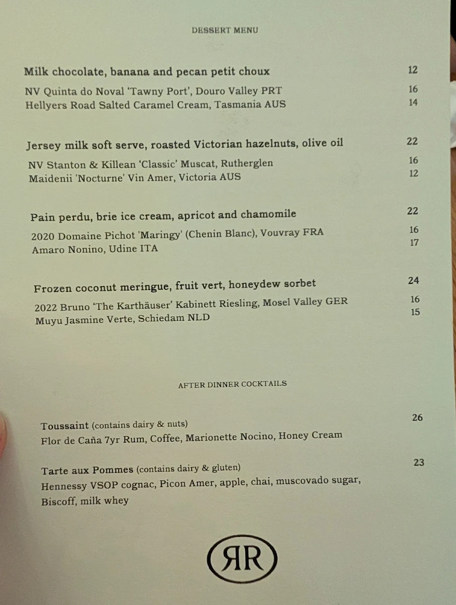 Menu, Reine & La Rue