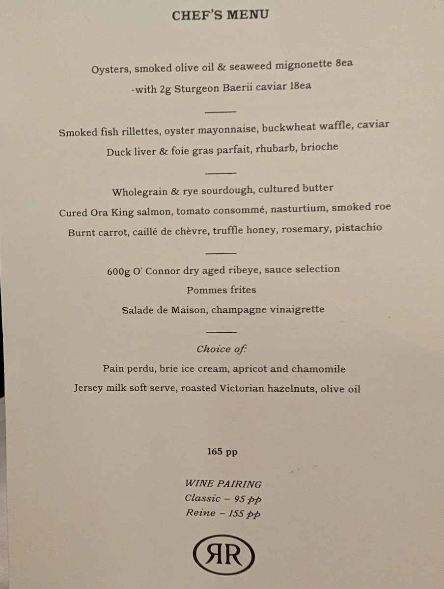 Menu, Reine & La Rue