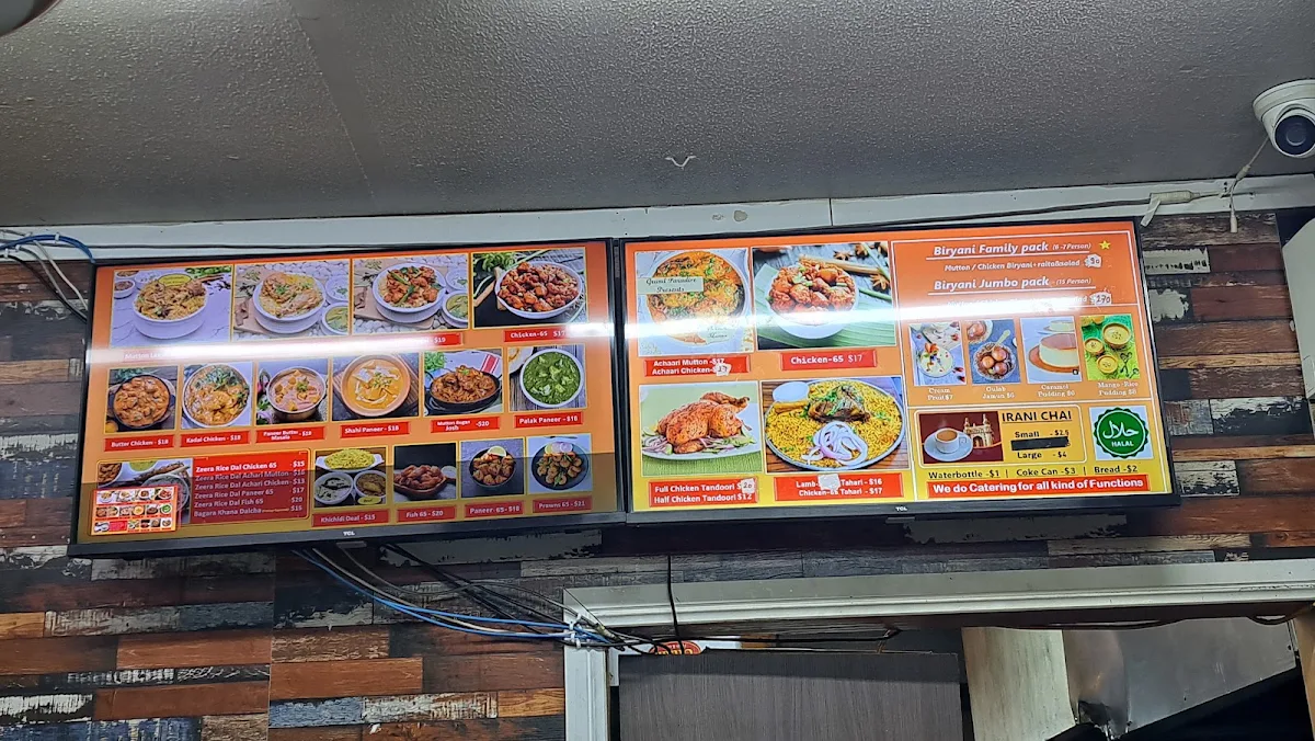 Menu, Pista House Lakemba