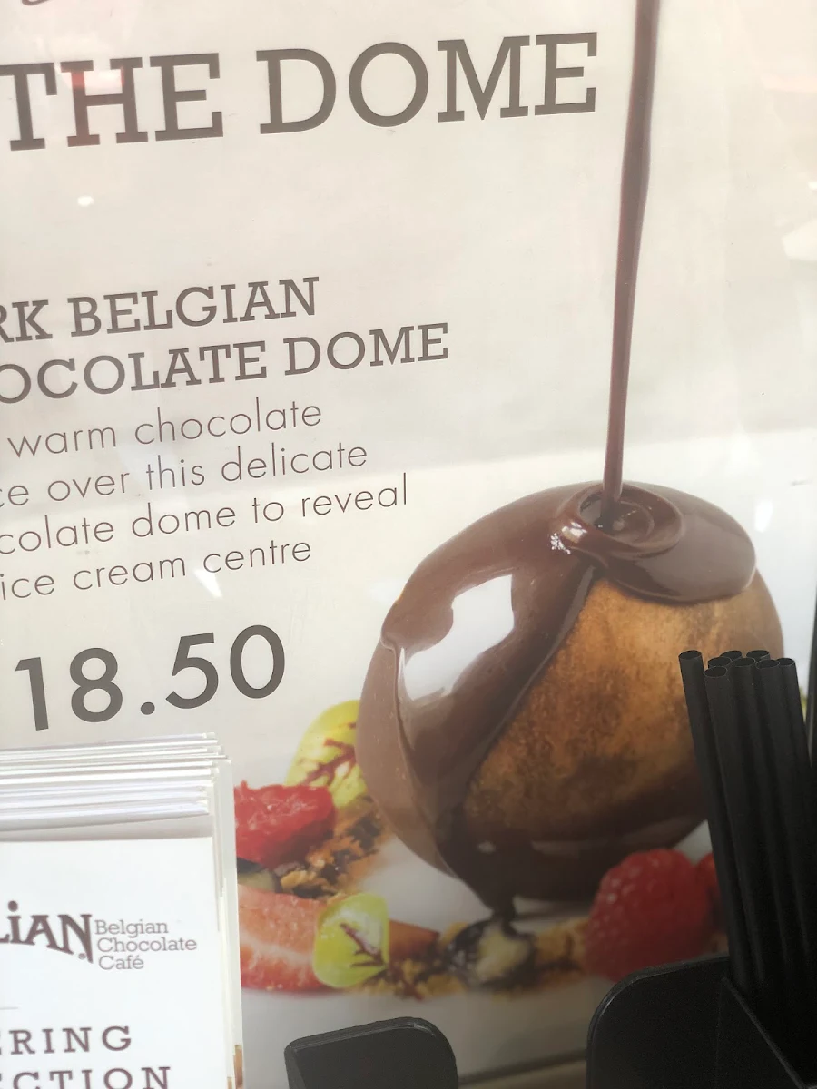 Menu, Bellucci Dessert Cafe