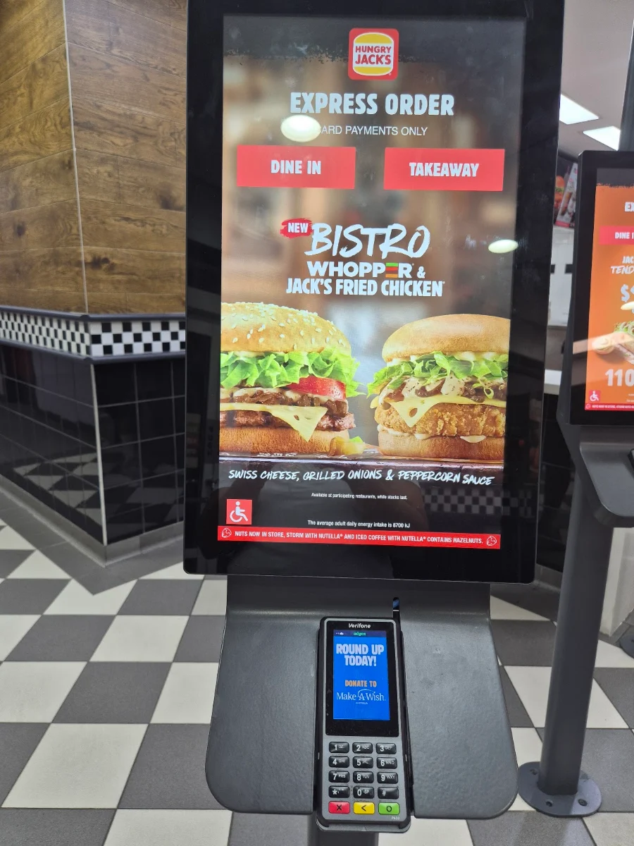 Menu, Hungry Jack's Burgers Taringa