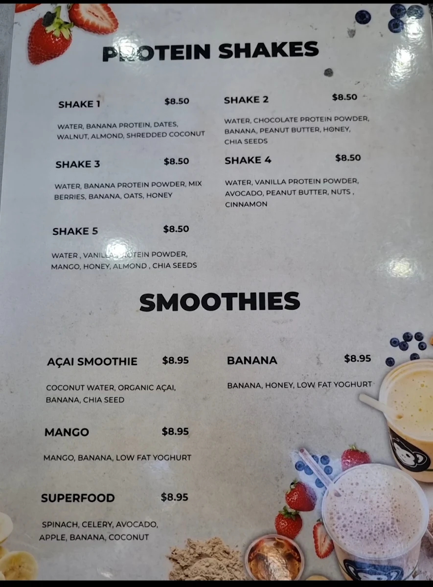 Menu, Thirsty Monkey