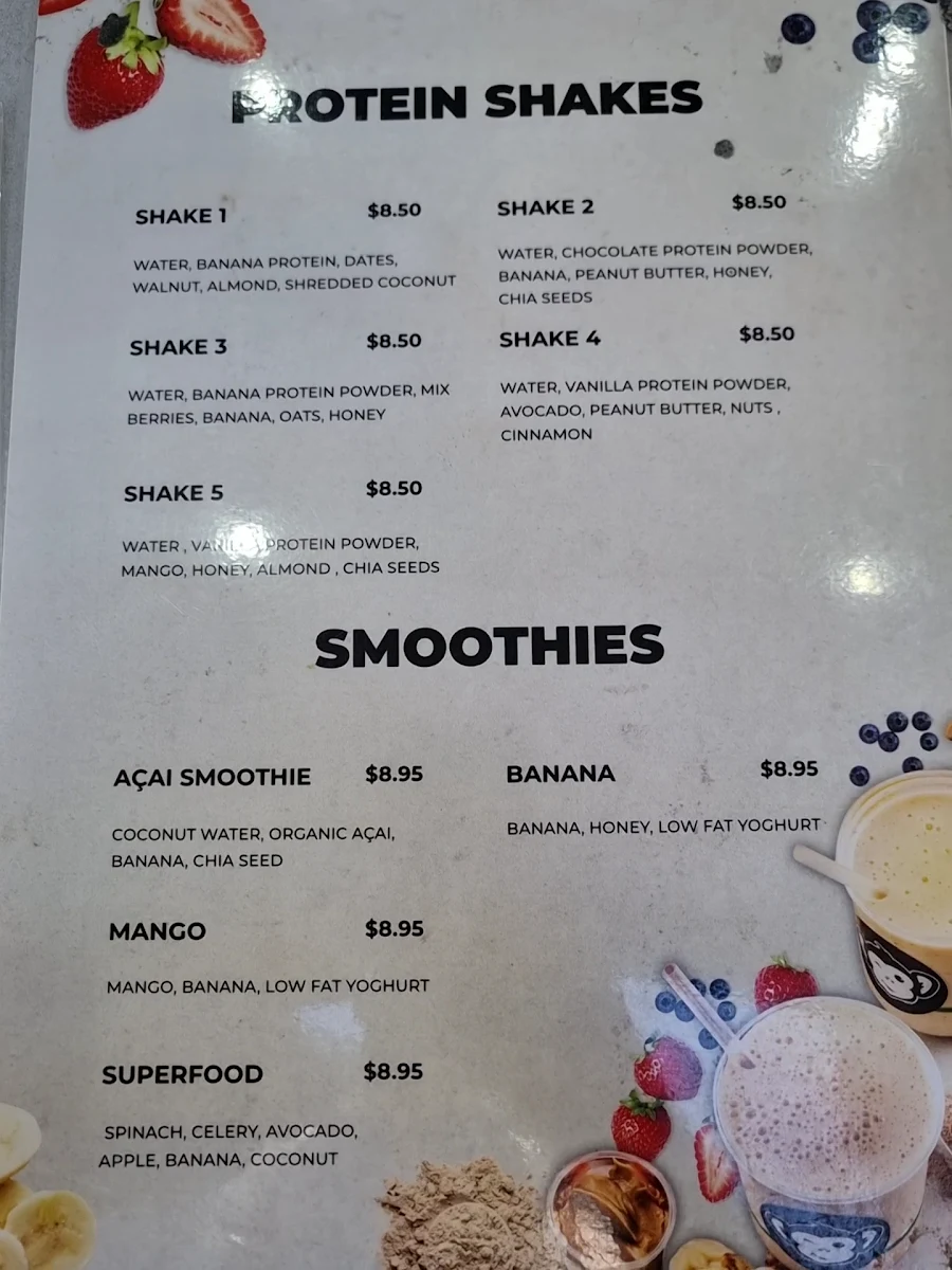 Menu, Thirsty Monkey