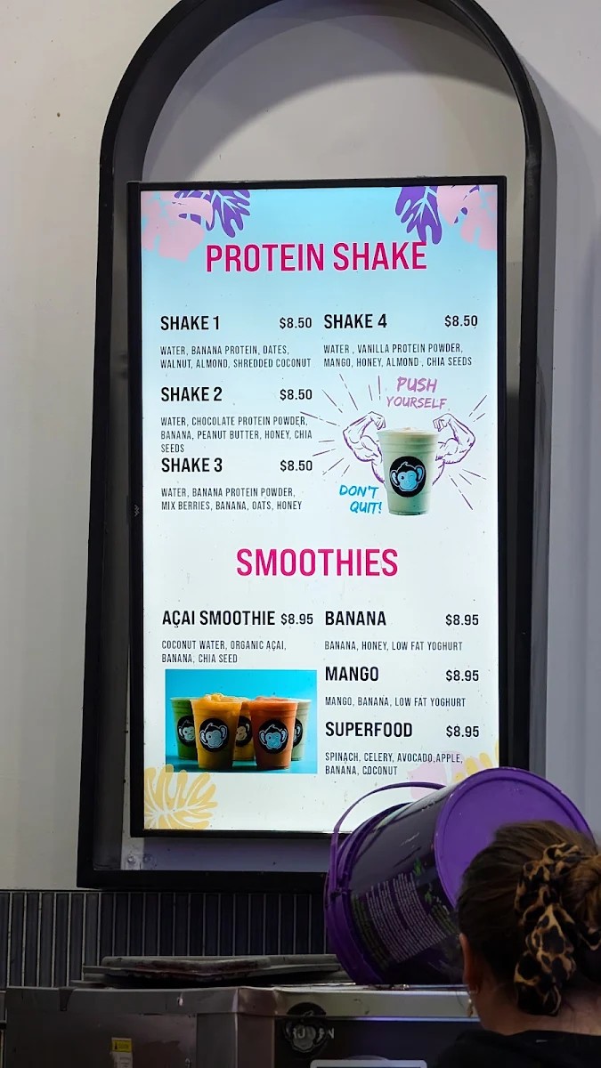 Menu, Thirsty Monkey