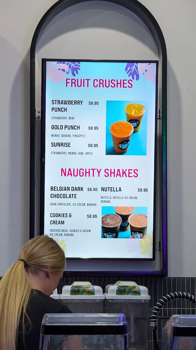 Menu, Thirsty Monkey
