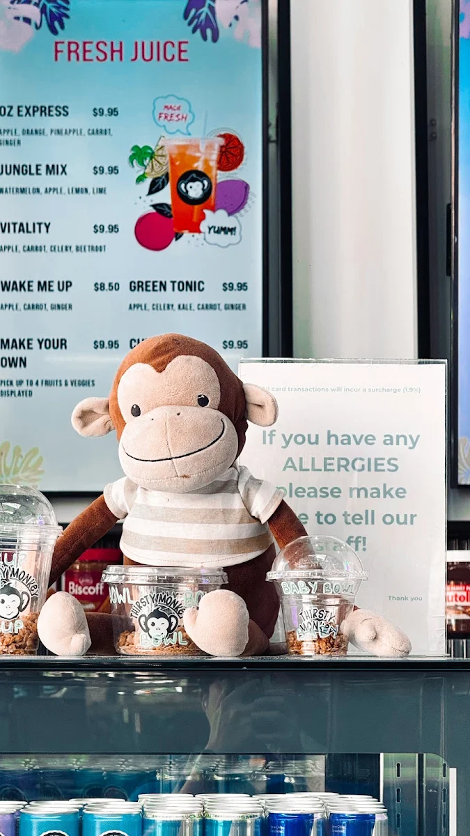 Menu, Thirsty Monkey