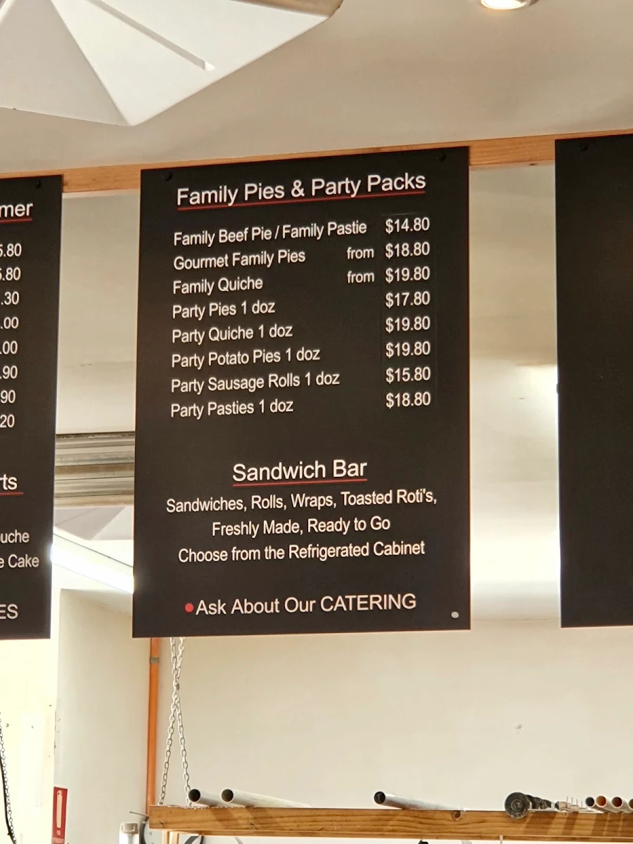 Menu, Rolling Pin Pies & Cakes