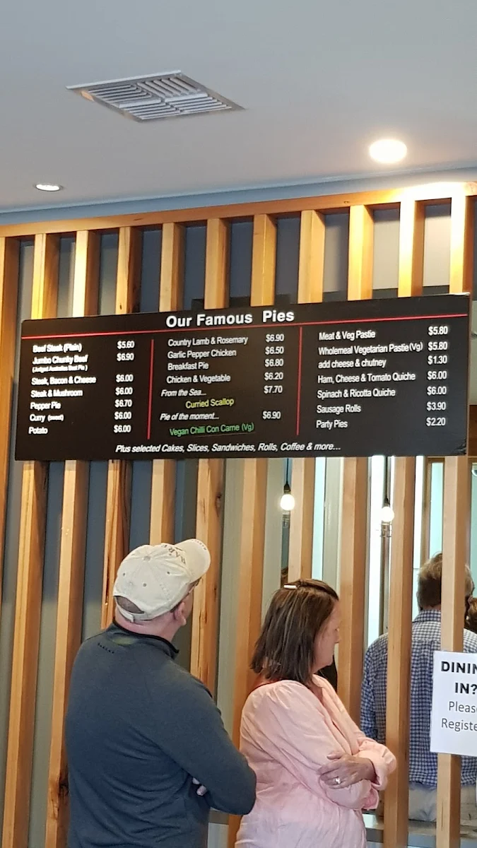Menu, Rolling Pin Pies & Cakes