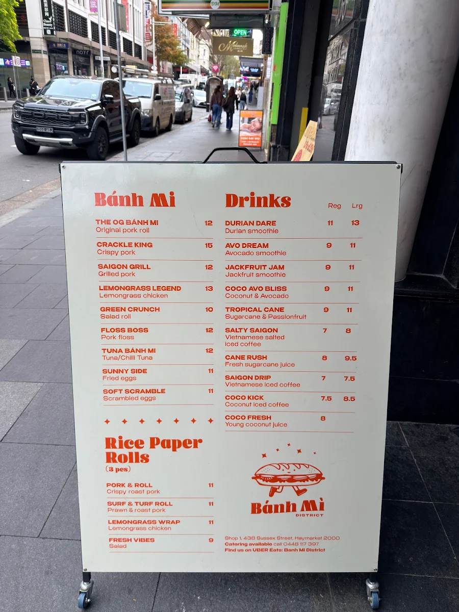 Menu, Banh Mi District