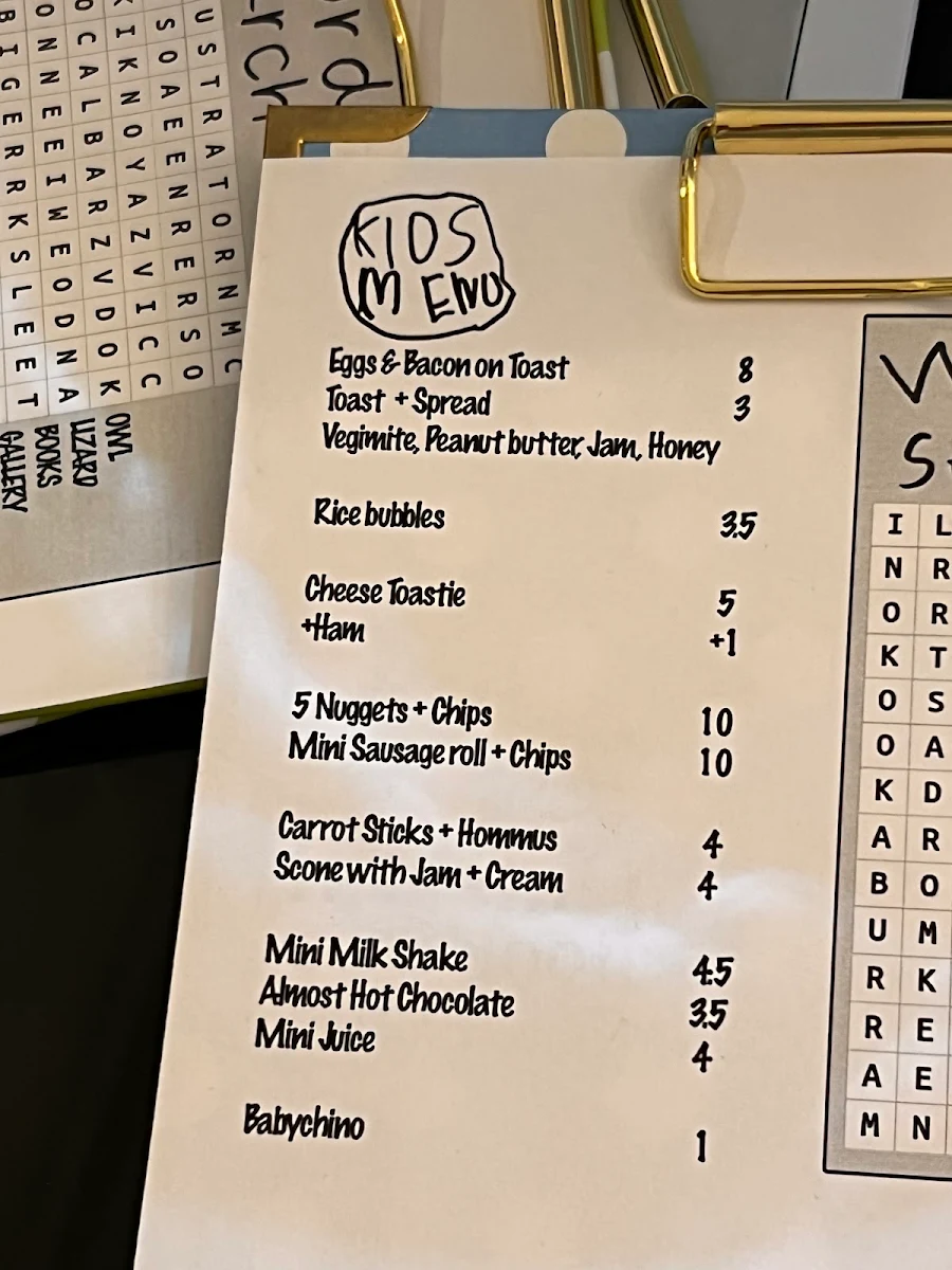 Menu, Dromkeen Tea Room / Cafe