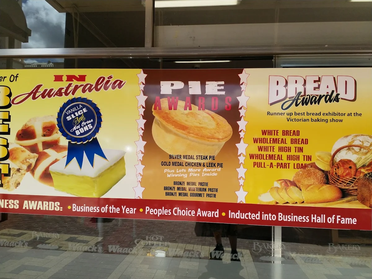 Menu, Waack's Bakery Stawell