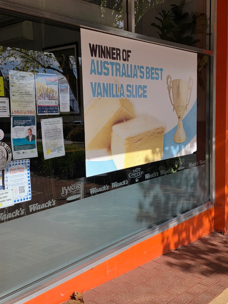 Menu, Waack's Bakery Stawell