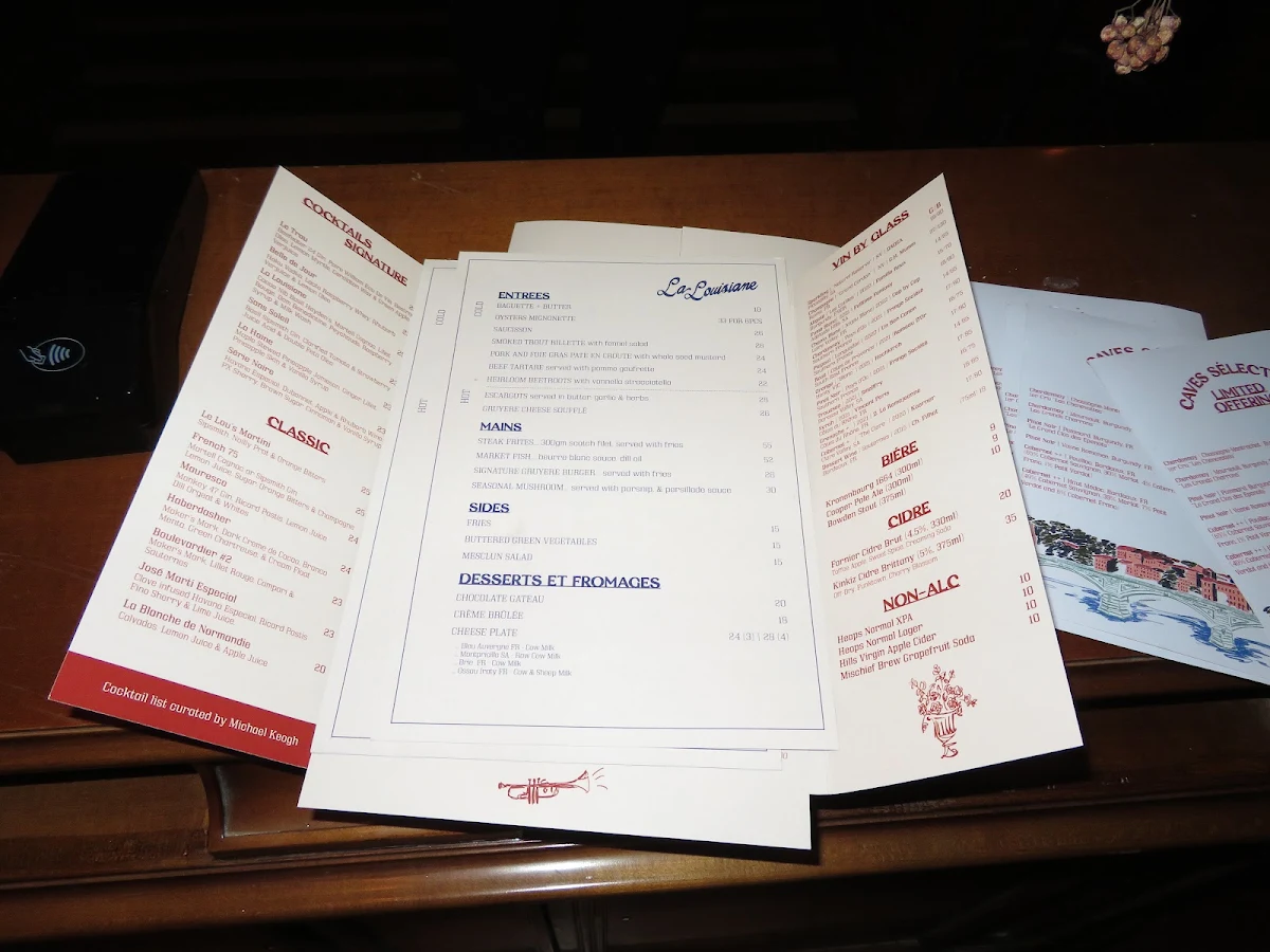 Menu, La Louisiane