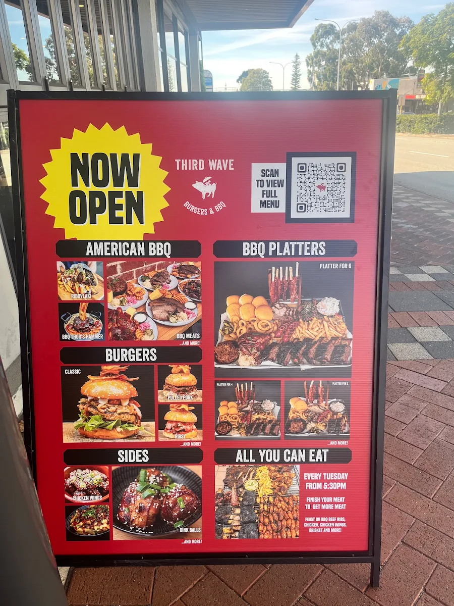 Menu, Third Wave BBQ Applecross