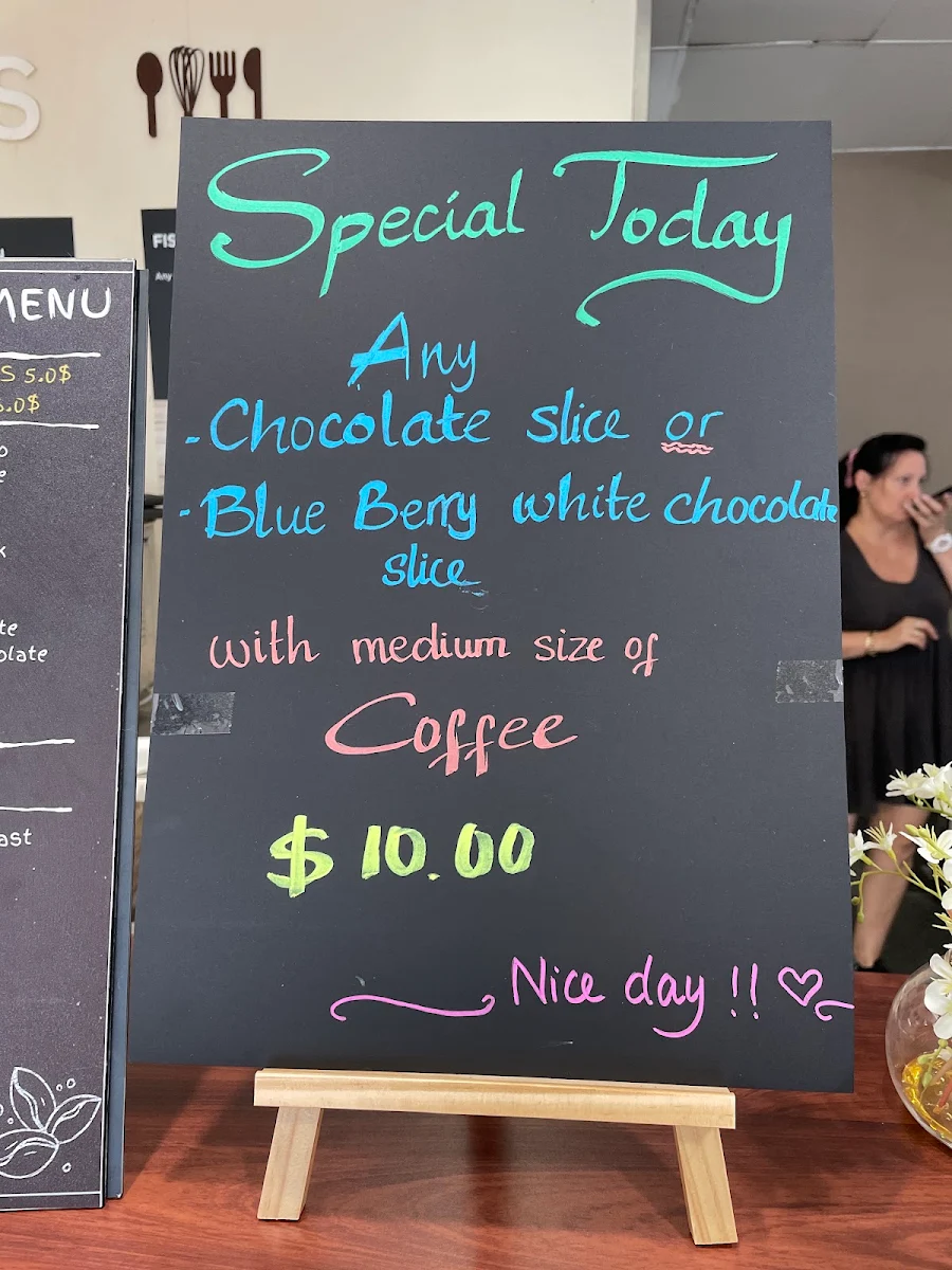 Menu, Caloundra bakery