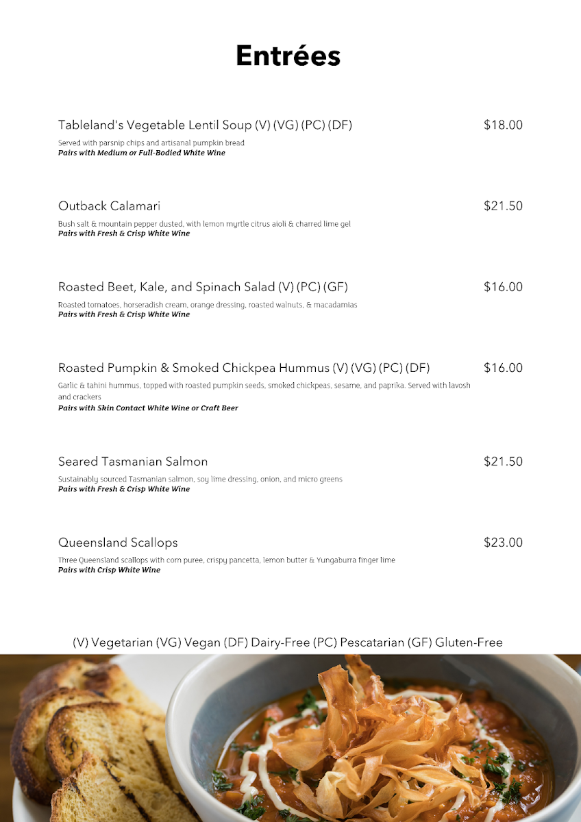 Menu, Harbourside Bar & Kitchen