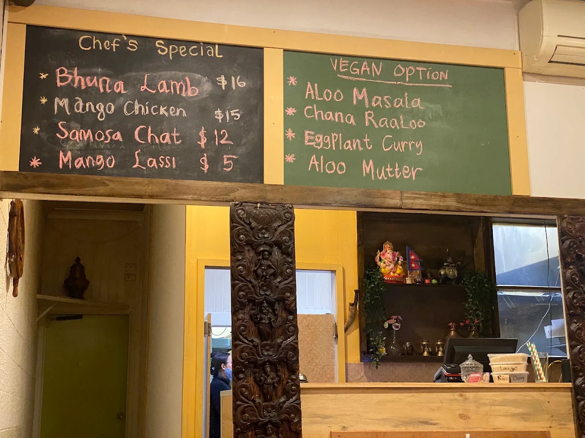 Menu, Nepa Bliss Rosebud - Modern Indian And Nepalese Cuisine