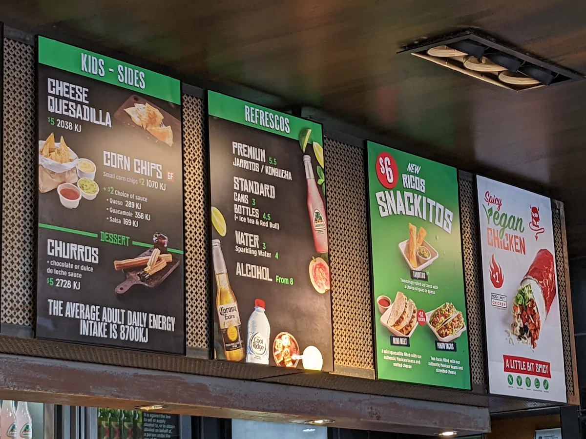 Menu, Mad Mex Norwest