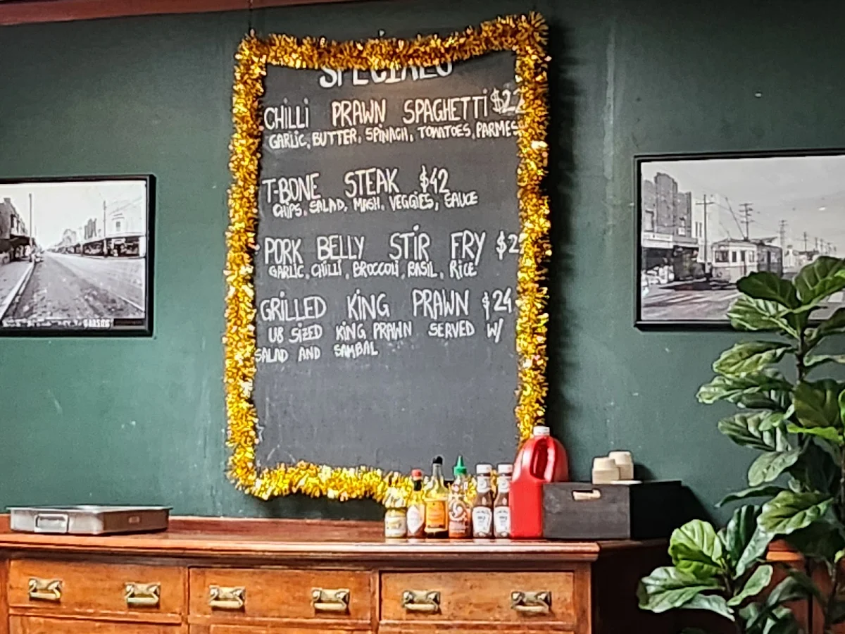Menu, Tennyson Hotel