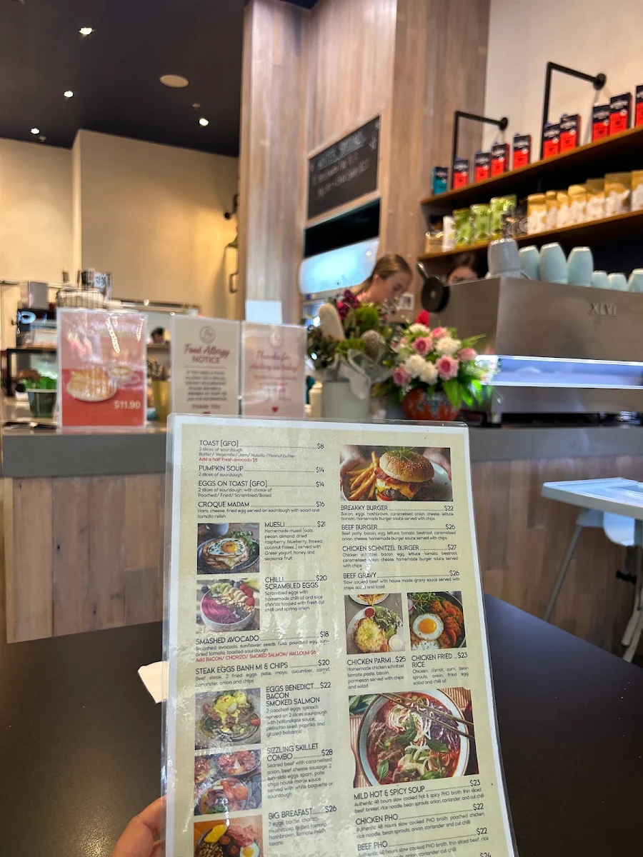 Menu, Kay’s Cafe