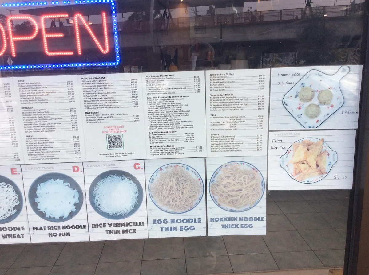 Menu, A Great Place