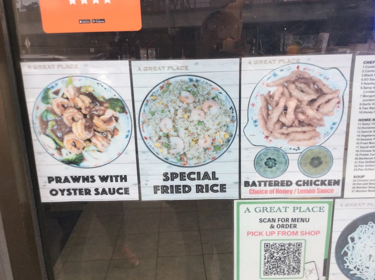 Menu, A Great Place