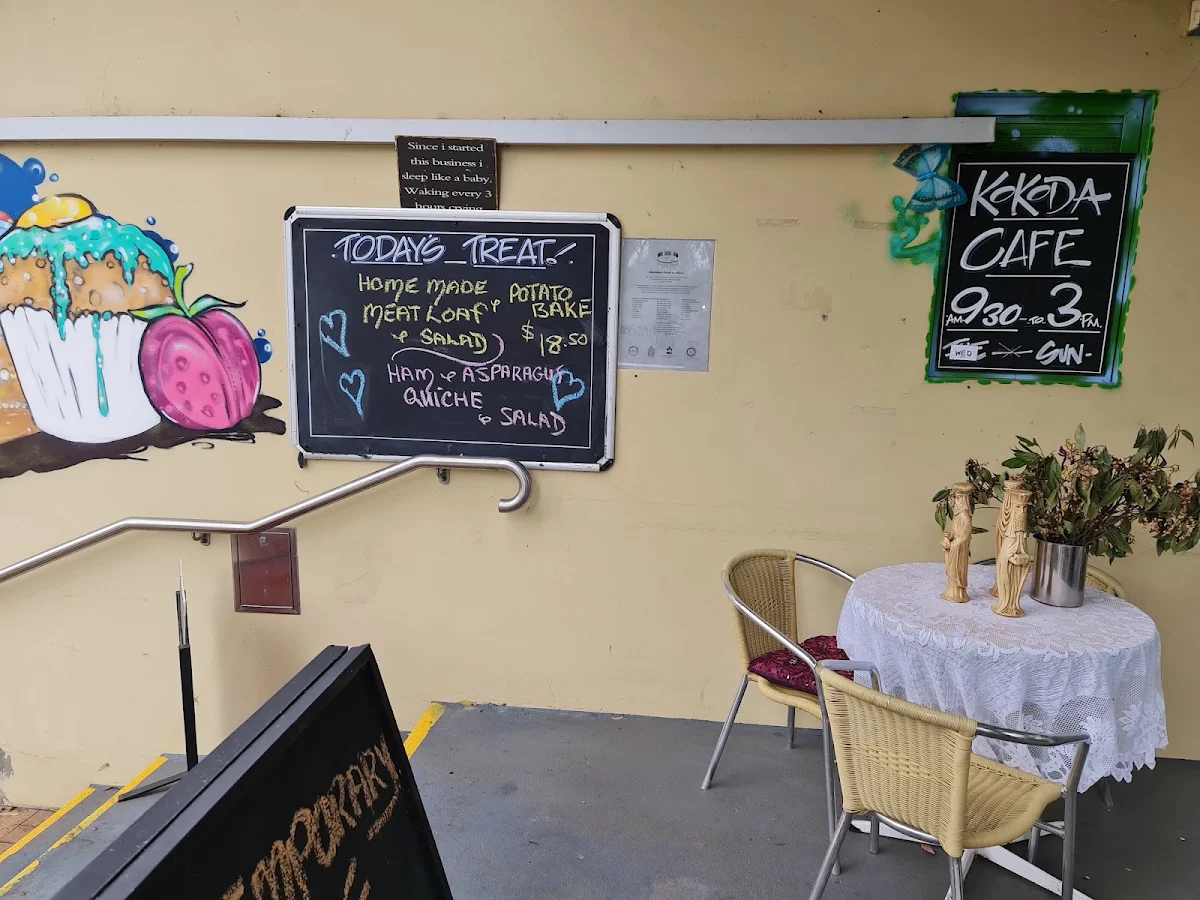 Menu, Kokoda Cafe Rhodes