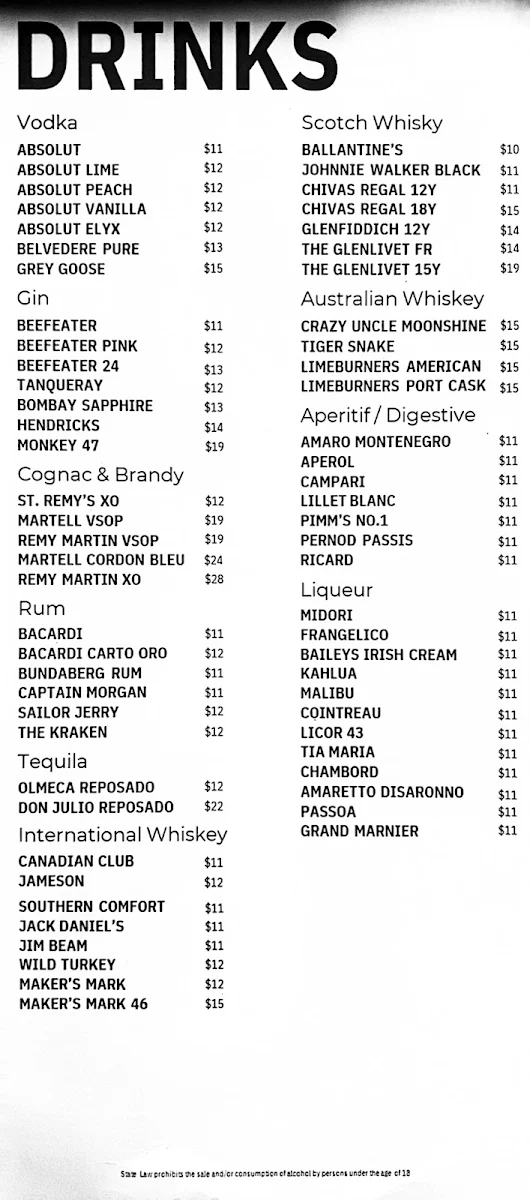 Menu, The Best Brew Bar & Kitchen