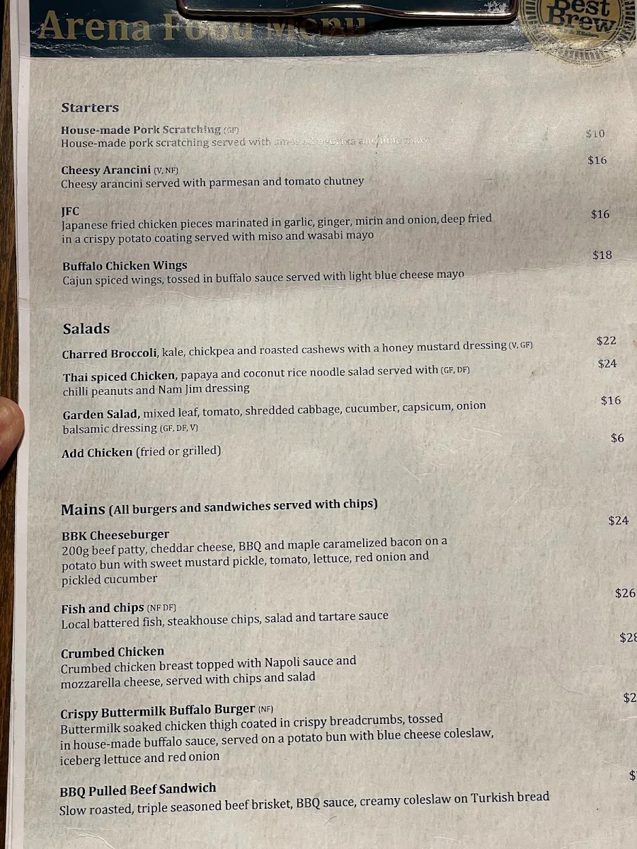 Menu, The Best Brew Bar & Kitchen